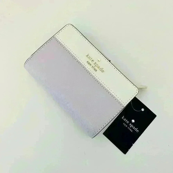 Kate Spade Madison Medium Compact Bifold Wallet Lilac Moon - Picture 1 of 4